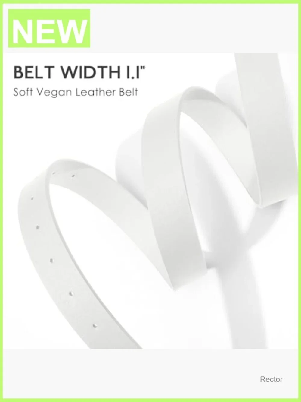 Women's Leather Belt with Gold Buckle, 1.1